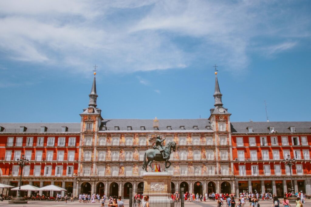 Plaza Mayor, Madrid, España.